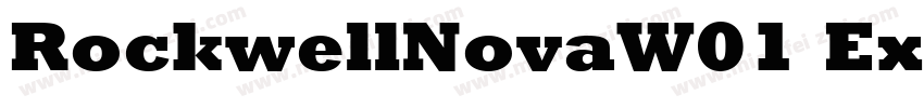 RockwellNovaW01 ExtraBold Regular字体转换